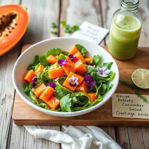 Zesty Papaya Salad & Cucumber Salad Dressing Recipe